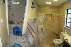 Before and after Bathroom remodel