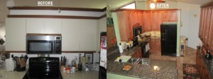 Before and after kitchen
