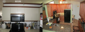 Before and after kitchen